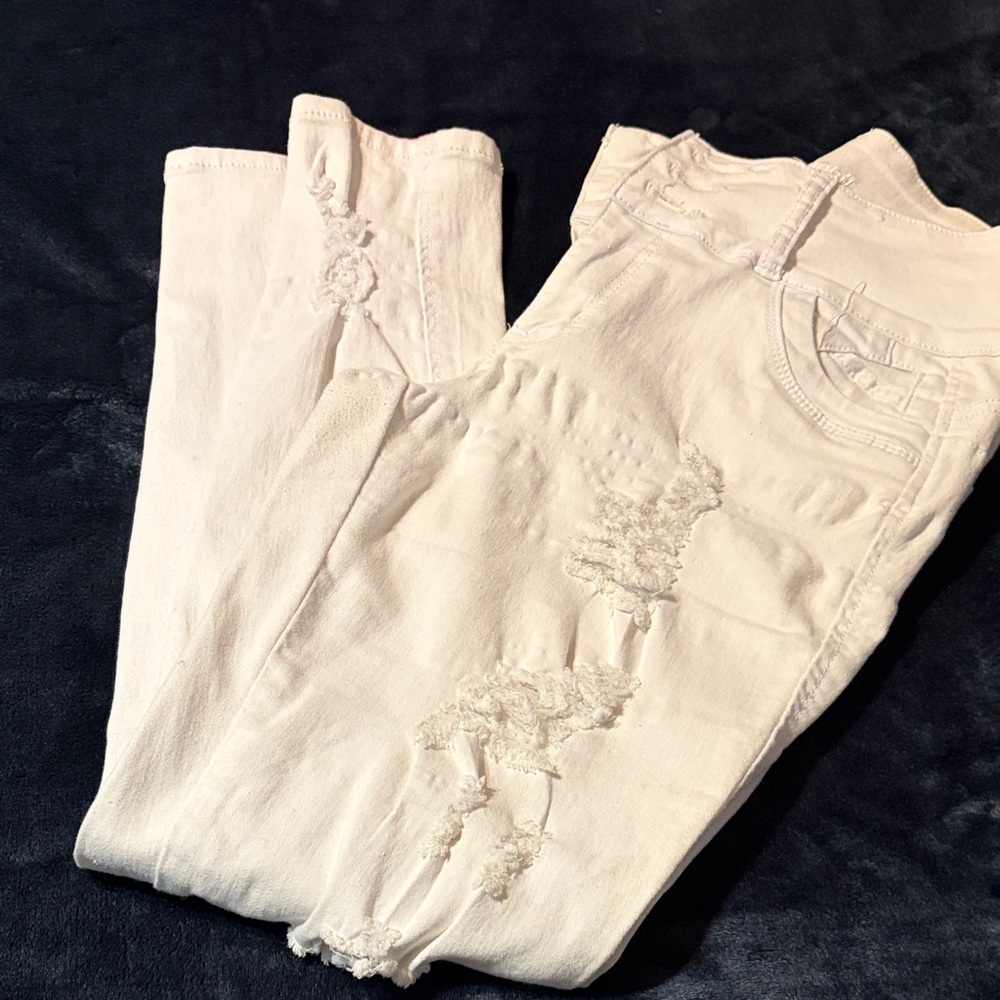 White Distressed Women Jeans